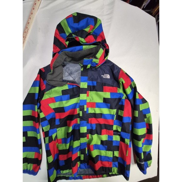 The North Face Hyvent Hooded Colorblock Lined Shell Rain/ski Youth XL (18/20) - Picture 2 of 16